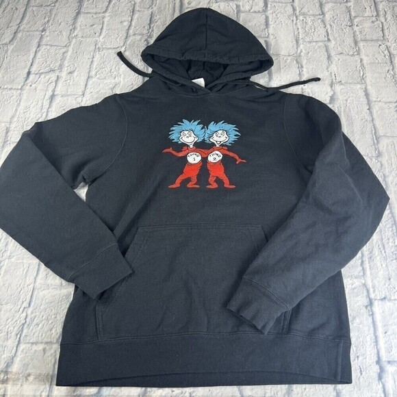 Dr Seuss Cat In The Hat Sweatshirt Hoodie Size Small , Thing 1 & Thing 2 - Picture 1 of 8